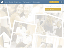Tablet Screenshot of lifecarecenterofaltamontesprings.com